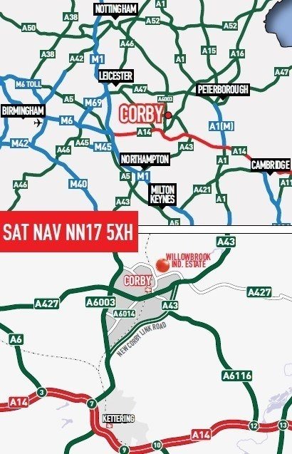 Map of Corby